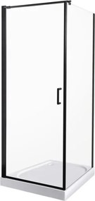 Novoterm Štvorcový sprchovací kút NV-Hera 90x90 chróm/transparent + vanička