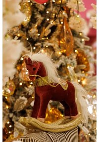 Vianočná dekorácia 31 cm hojdací koník