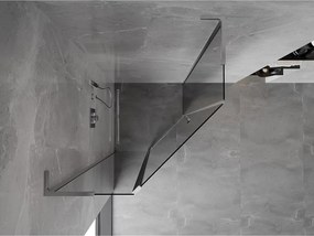 Mexen Mist L, päťuholníkový sprchový kút s krídlovými dverami, 90 x 90 cm, 8mm číre sklo, chrómový profil, 8A8L-090-090-01-00