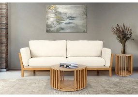 Konferenčný stolík z dubového dreva Woodman Drum, ø 83 cm
