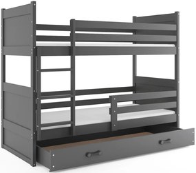 Poschodová posteľ RICO 2 - 200x90cm - Grafitový - Grafitový