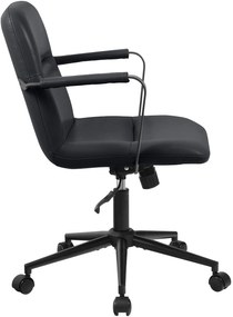 Kancelárska stolička Hilda pravá koža - čierna