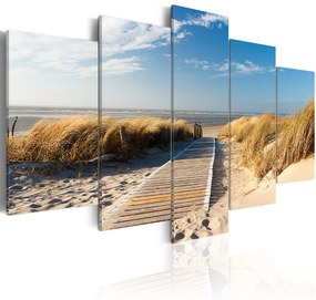 Artgeist Obraz - Unguarded beach - 5 pieces Veľkosť: 100x50, Verzia: Premium Print