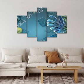 Obraz - Listy tropických rastlín (150x105 cm)
