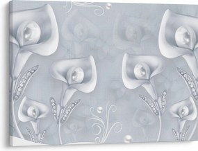 Obraz - Perlové kvety (70x50 cm)
