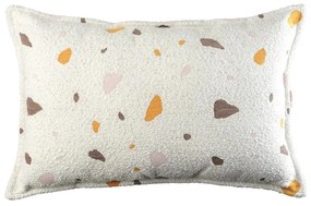 Krémová detský pohovkový vankúš buklé/ženilka Terrazzo Bolster – Wigiwama
