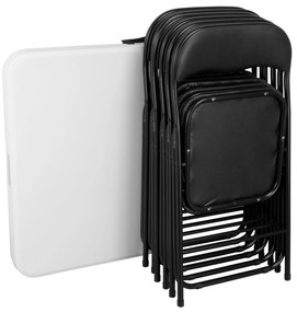 Sada cateringového nábytku FETA bílá/černá