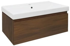 Kúpeľňová skrinka s umývadlom SAT B-Way 80x30x45 cm matný orech BWAY80NUTU1, 1 ks