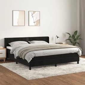 Posteľný rám boxspring s matracom čierny 180x200 cm zamat 3130915