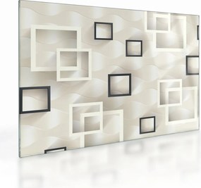 Geometrický abstraktný sklenený obraz (70x50 cm)