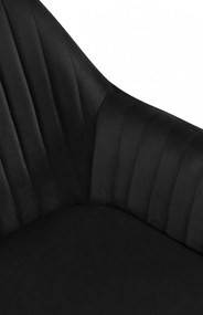 Jedálenská stolička Welby zamat - čierna