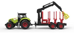 Traktor plastový so zvukom a svetlom s vlečkou a chapadlom