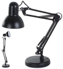 Stolná kancelárska lampa - nastaviteľná 40W | čierna
