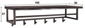 Vešiak 20-58 Yucon 6 Hooks Drevo Acacia  - Komfort-nábytok