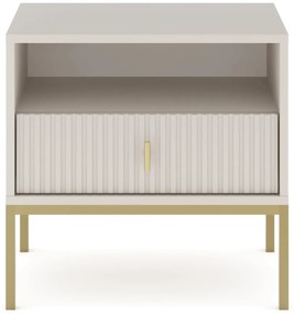 PROXIMA.store - Štýlový nočný stolík Marcos FARBA: biela, FARBA NÔH: čierna