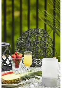 Čierny LED lampáš Star Trading Calabria, výška 20 cm