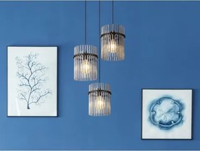 Závesné stropné osvetlenie Gorley 47 cm, sklenené tyčinky%