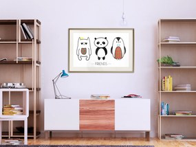 Artgeist Plagát - Friends [Poster] Veľkosť: 45x30, Verzia: Zlatý rám