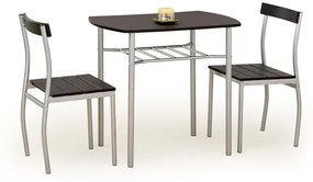 Halmar Jedálenská zostava Lance, stôl + 2 stoličky, wenge