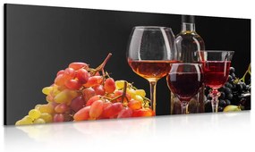 Obraz talianske víno a hrozno Varianta: 100x50
