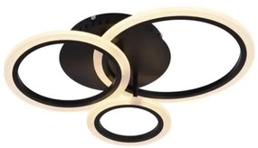 LED Stmievateľný prisadený luster LED/40W/230V čierna + diaľkové ovládanie