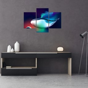 Obraz - Veľryba vo vesmíre (90x60 cm)