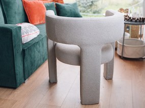 Tmavobéžové designové kreslo ALPAH E