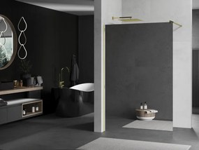 Mexen Kioto sprchová zástena 90x200 cm 8 mm, zlatý profil, sklo efekt zrkadla, 800-090-101-50-50