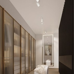 Bodové svietidlo Karbon, 3x biele kovové tienidlo, (možnosť polohovania)