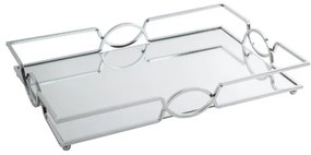 Dekoračný podnos LETA 1 02 strieborný