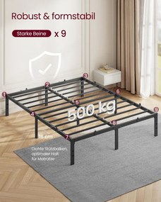 Kovová posteľ 140 cm RMB134B01