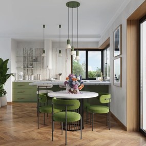 Závesné svietidlo Estria, 3x biele kovové tienidlo, og, o