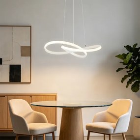 Brilagi - stmievateľný LED luster na lanku INFINITY LED/55W/230V 50x50 cm biely + DO