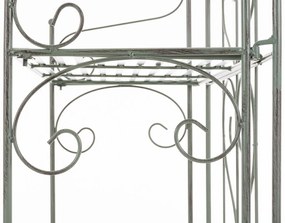 Kovová polica regál Lenja - Zelená antik