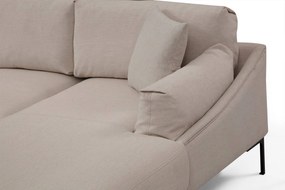 Dizajnová rohová sedačka Pallavi 255 cm krémová - pravá