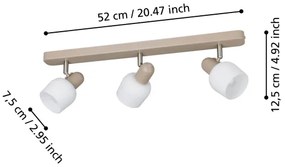 Eglo 900716 - Bodové svietidlo CORATO 3xE14/18W/230V