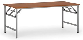 Konferenčný stôl FAST READY, 180x90 cm, sivostrieborná podnož, čerešňa