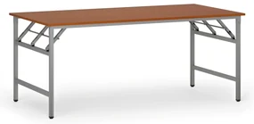 Konferenčný stôl FAST READY, 180x90 cm, sivostrieborná podnož, čerešňa