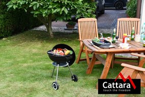 CATTARA Gril na drevené uhlie s kotlíkom BARI 46 cm