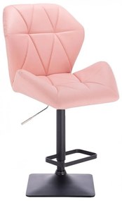 LuxuryForm Barová stolička MILANO MAX na čierne podstave - ružová