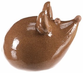 Keramická dekorácia Myš, 17 x 14 x 14 cm, hnedá, 17 cm