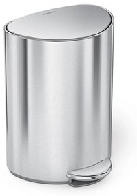 Simplehuman Pedálový odpadkový kôš 6 l, polokrúhly, matná nehrdz. oceľ, plast