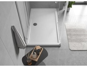 Mexen, Mexen Flow obdĺžniková sprchová vanička slim 150 x 90 cm, biela lesklá, 46R109015