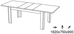 Jedálenský stôl typ TA-21 Taylor (dub wotan) (pre 6 8 osôb). Vlastná spoľahlivá doprava až k Vám domov. 1041901