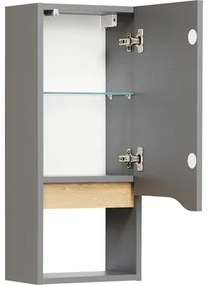 Kúpeľňová závesná skrinka Pelipal Quickset 357 sivá 30 x 70 x 20 cm
