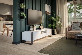 Moderný TV stolík Modi 188 cm - biely mat