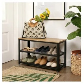 Botník DAVOR hnedý/čierny