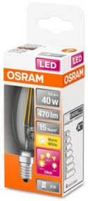 OSRAM Classic B LED žiarovka 4W 827 stmievač 3