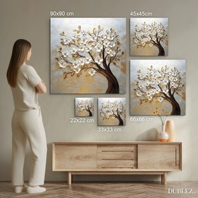 DUBLEZ | Drevený obraz stromu - Kvety