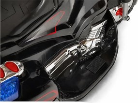 LEAN CARS Elektrická motorka pre deti HC8051 čierna, LED svetlá a zvuky